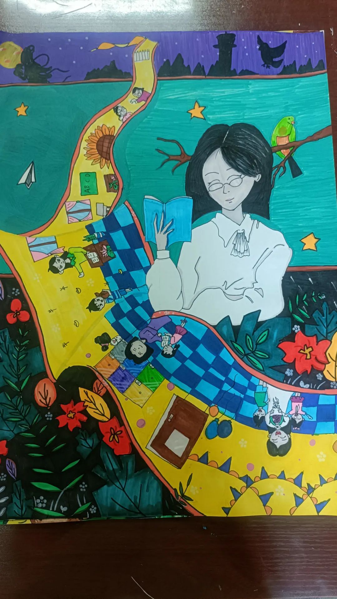 “金秋颂九月 情暖教师节”主题绘画作品大全（6）