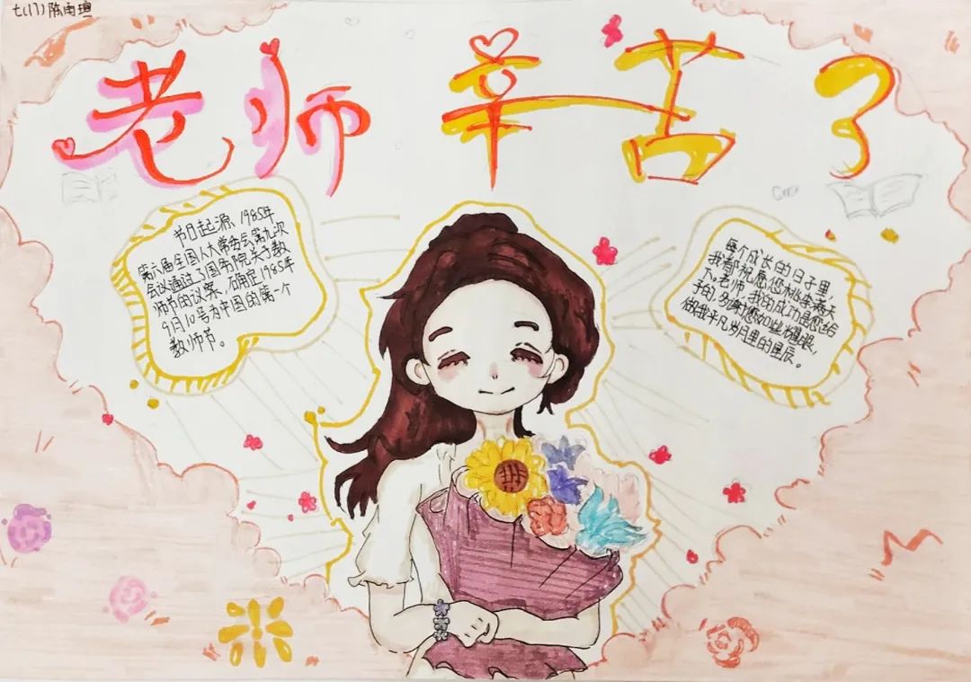 教师节快乐儿童画画图片（13）