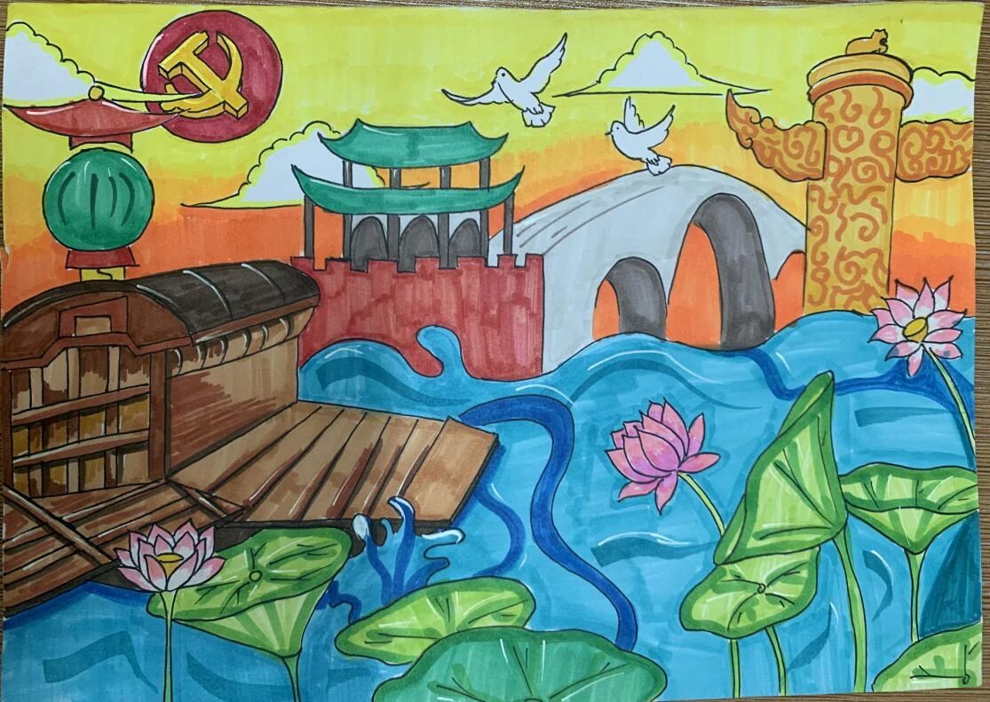 “寻访红色足迹 争做时代新人”儿童绘画作品（2）