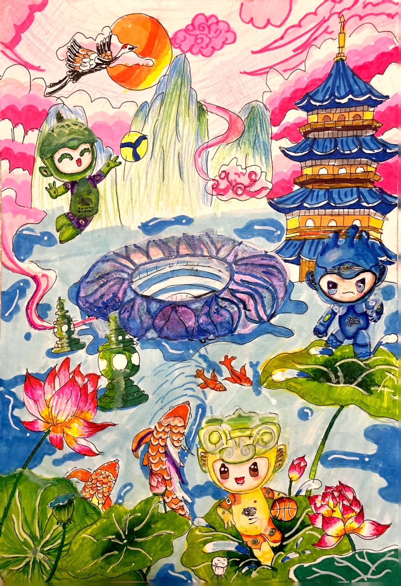 2023年杭州亚运会绘画优秀作品（7/19）