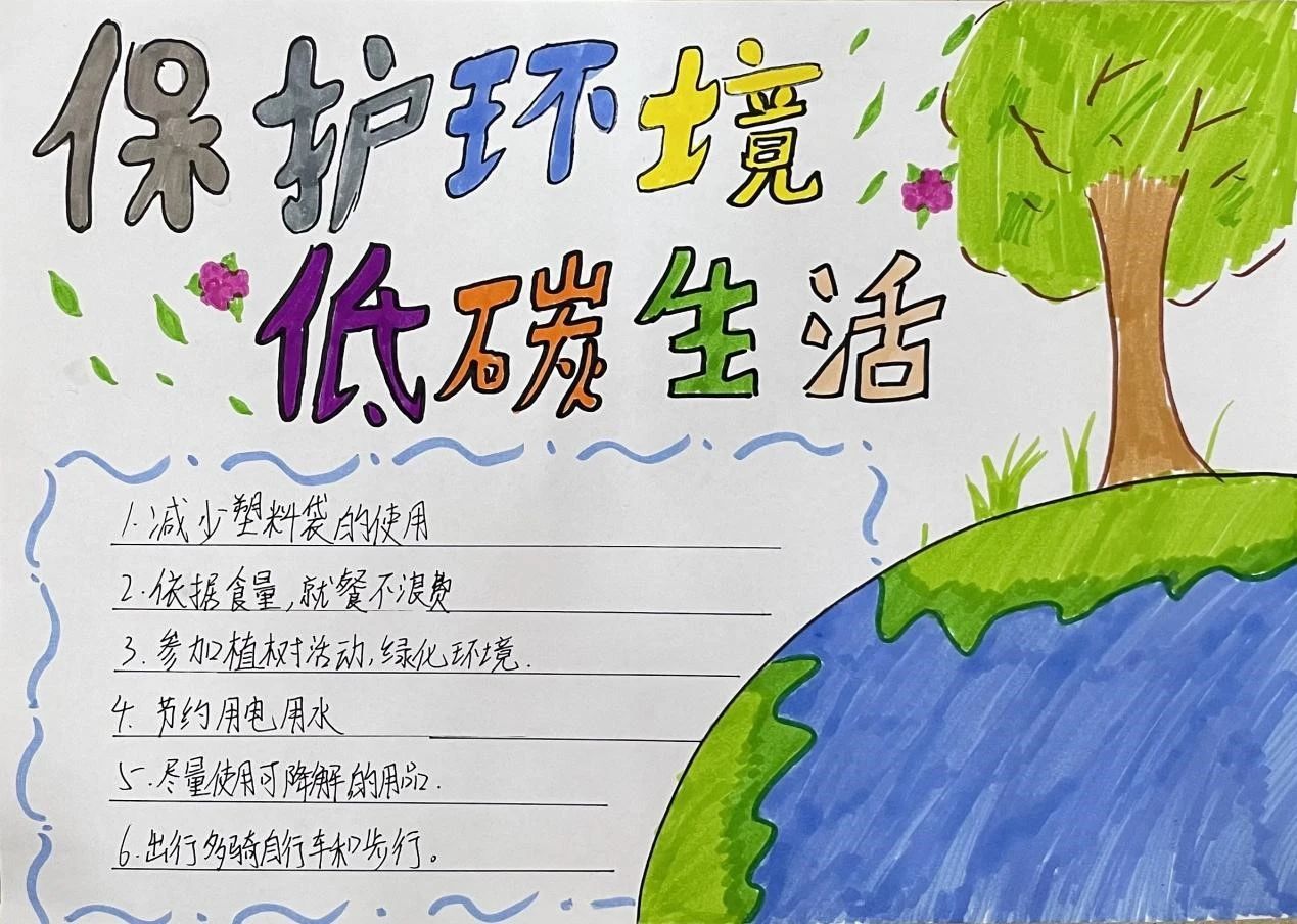 “低碳生活 绿色出行”儿童画画图片（25）