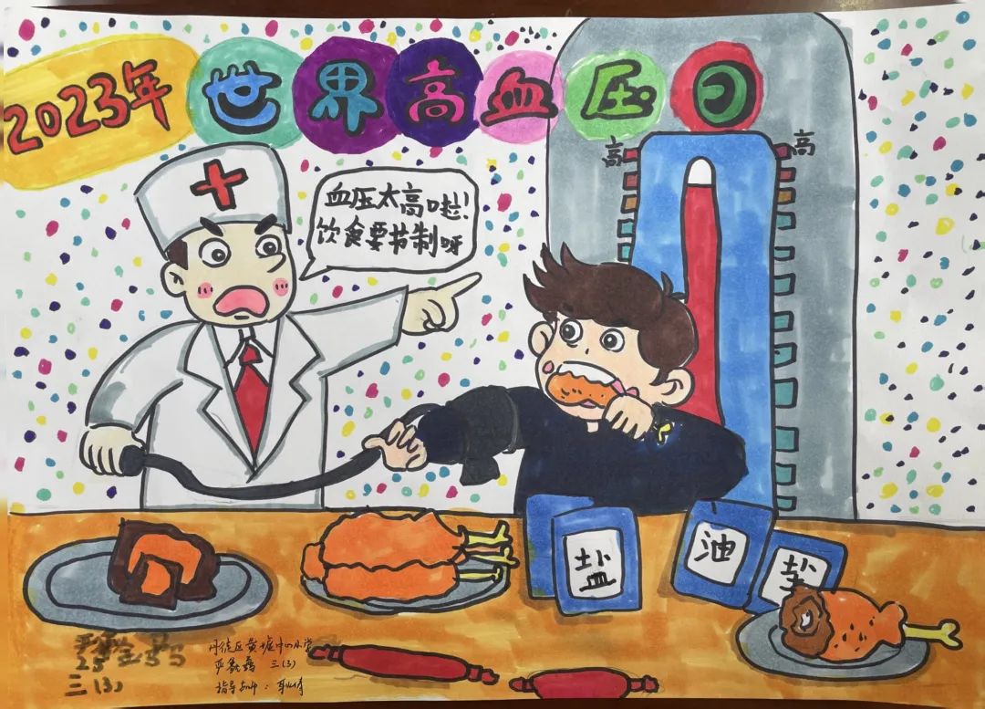 2023全国高血压日疾病防治主题儿童画（八）