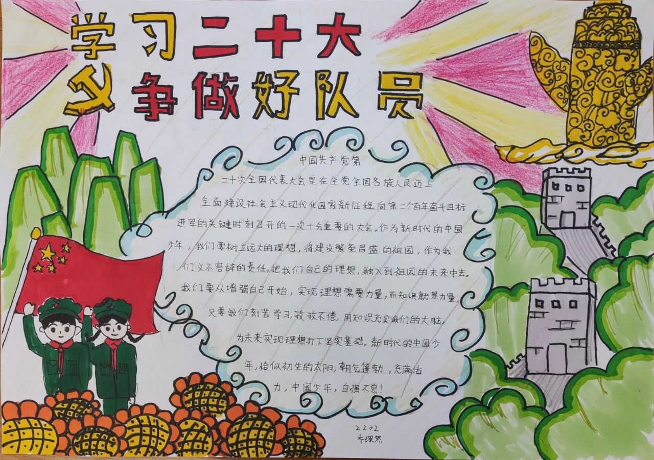 “学习二十大 争做小小传承人”优秀画画作品（6）