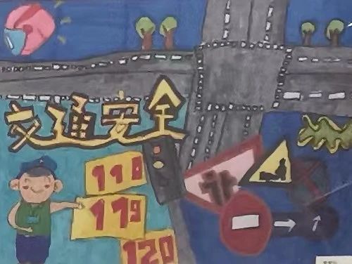 以交通安全为主题的绘画（2/5）