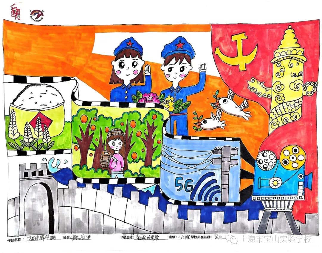 “学习二十大 童心绘未来”校园绘画比赛作品（3）