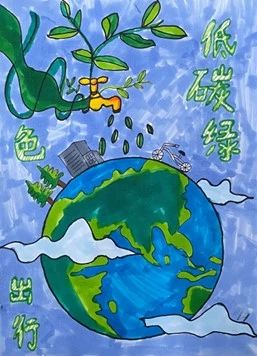“无废城市 低碳出行”环保儿童画第一张
