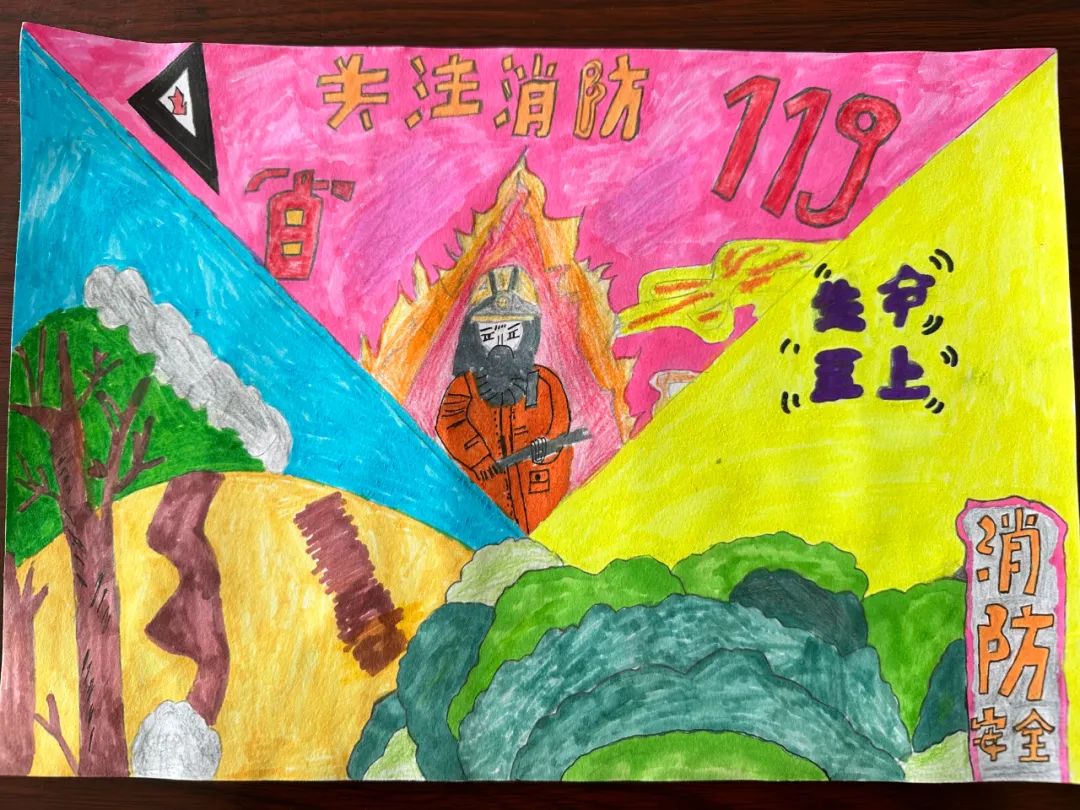 “关注消防安全 你我童行”儿童画合集（7）