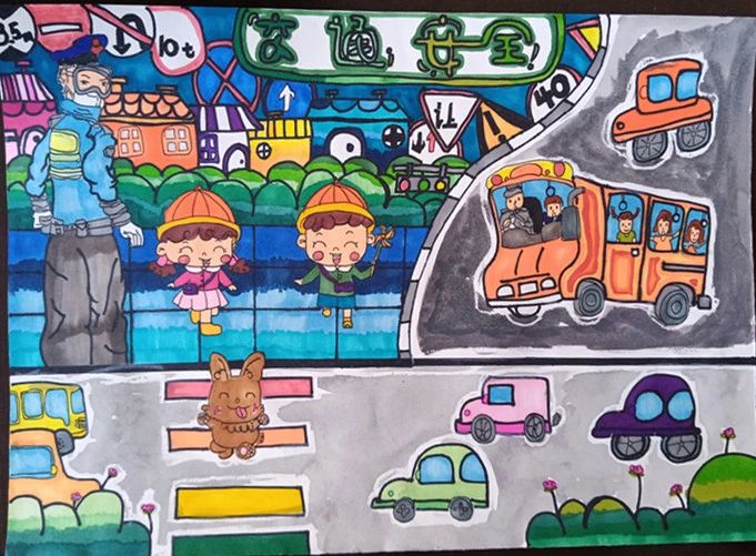 交通安全儿童画作品图片大全（五）