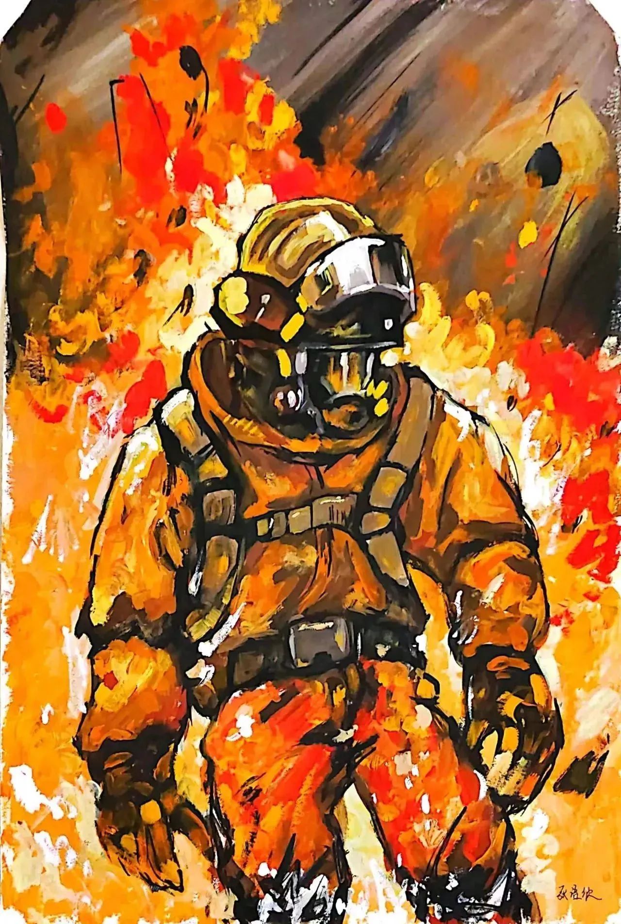“消防童行 致敬逆行者”消防安全绘画（七）