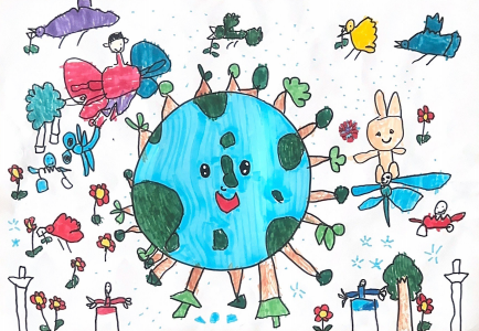 幼儿园“珍惜资源 节能减排”环境保护主题画（10）