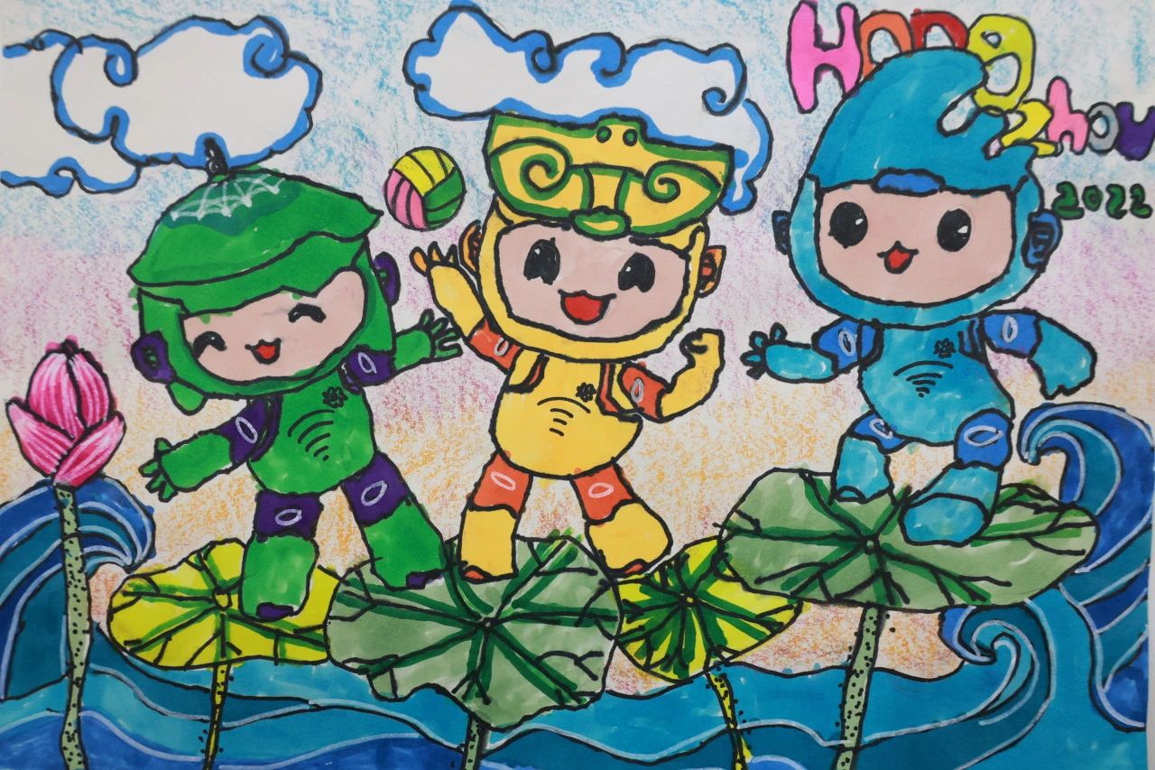 “2023 我为亚运加油”儿童画获奖作品展示（21）