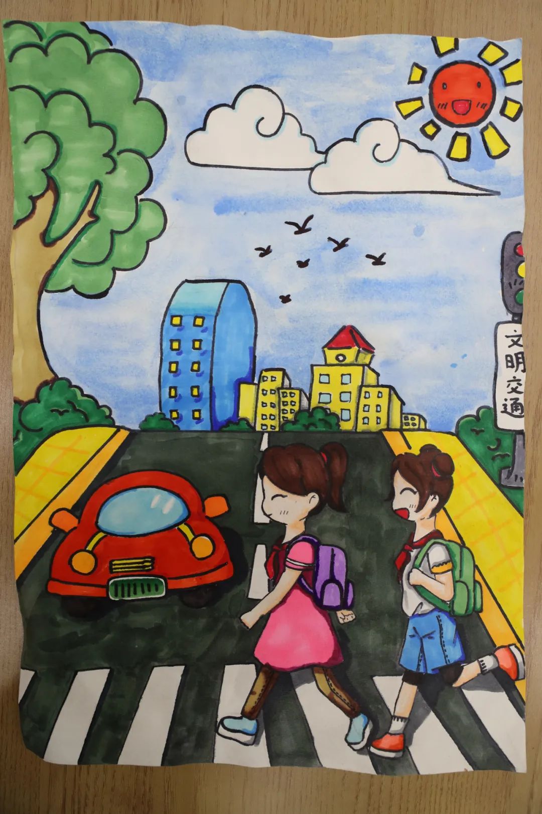 “讲规则 守平安”交通安全主题画画（六）