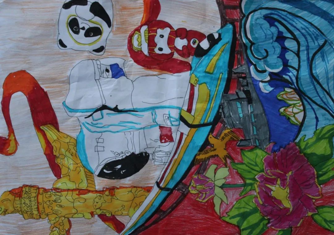 “九九重阳 亲劳敬老”小学生儿童画画图片第六张