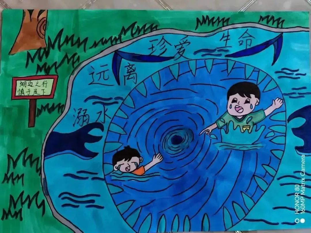“预防溺水 我有画说”参赛获奖绘画（十三）