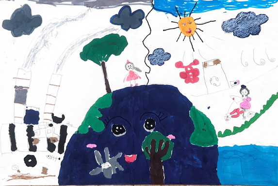 幼儿园“珍惜资源 节能减排”环境保护主题画（11）