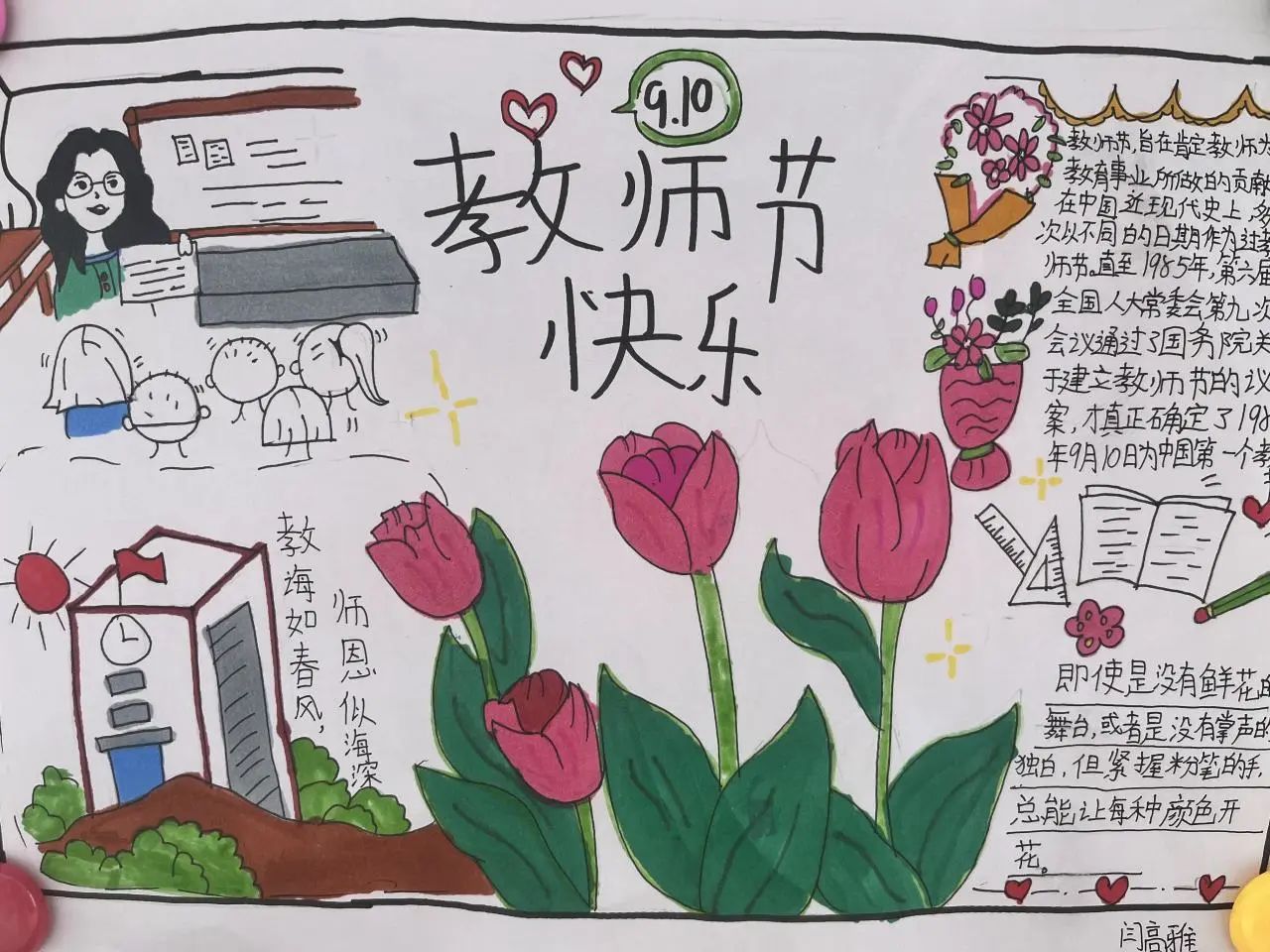 happy teacher's day2023教师节儿童绘画图片（17）