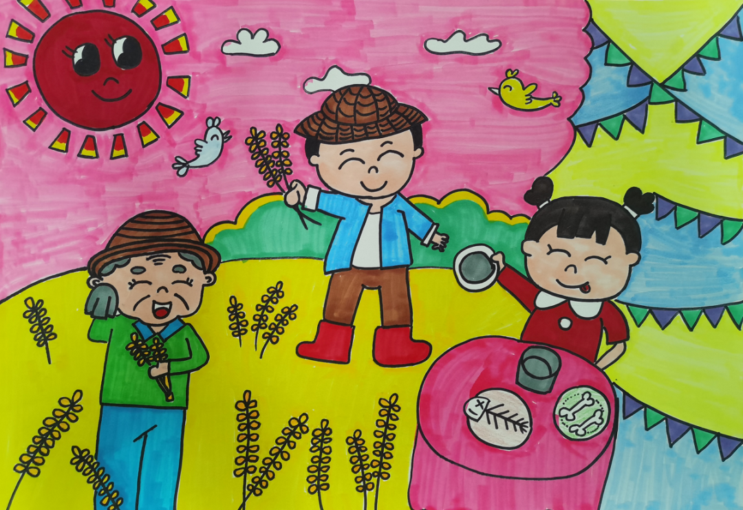 “拒绝浪费 光盘行动”粮食日绘画（二）