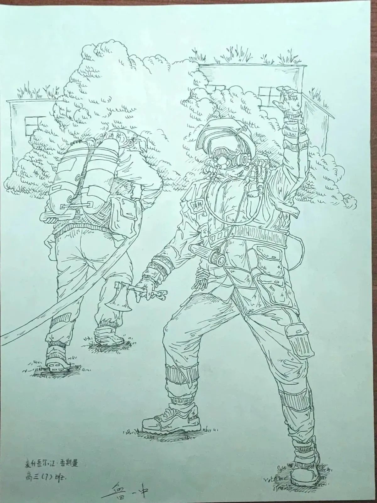 “消防童行 致敬逆行者”消防安全绘画（二十）