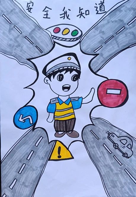 交通安全儿童画作品图片大全（九）