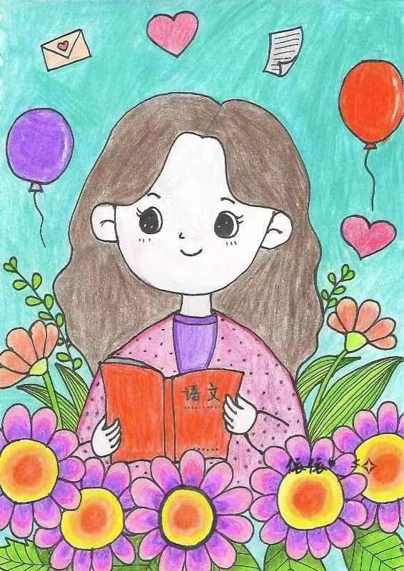 我心中的最美教师主题儿童画（6）