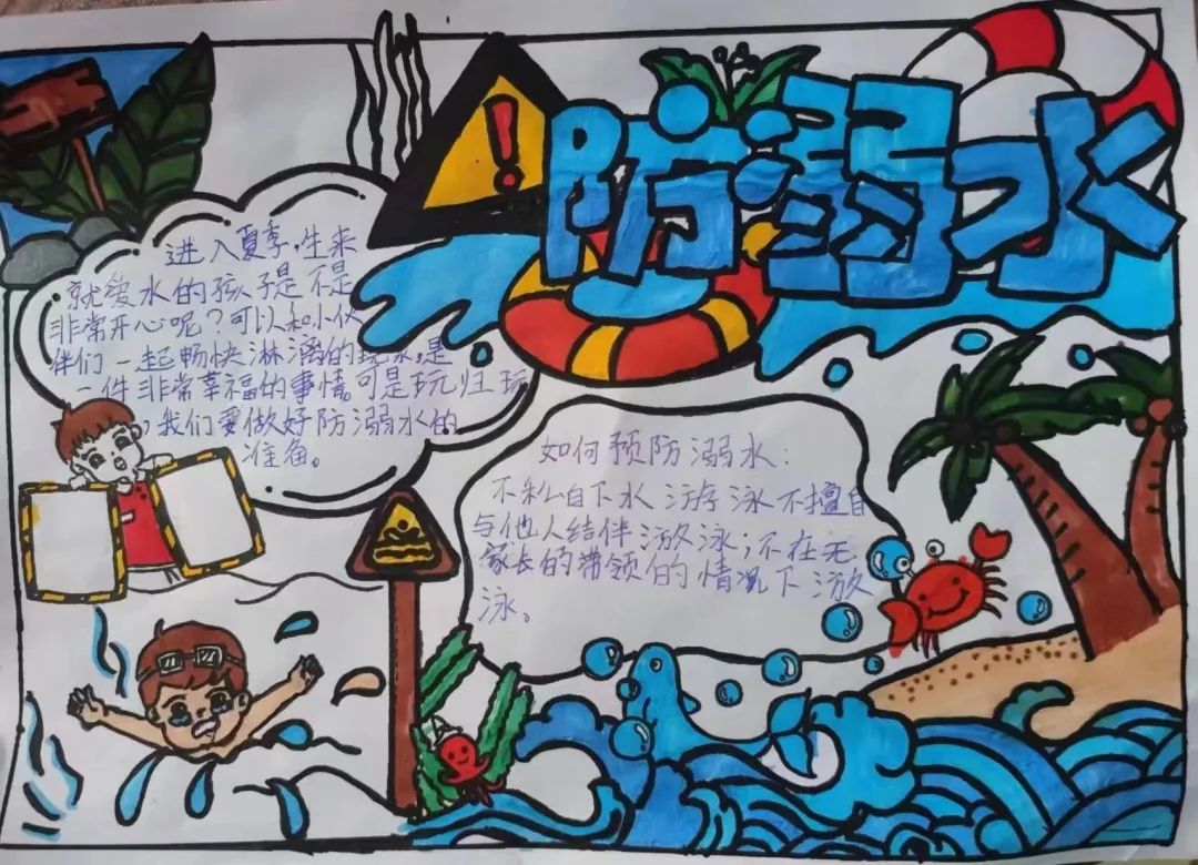 “预防溺水 我有画说”参赛获奖绘画（十六）