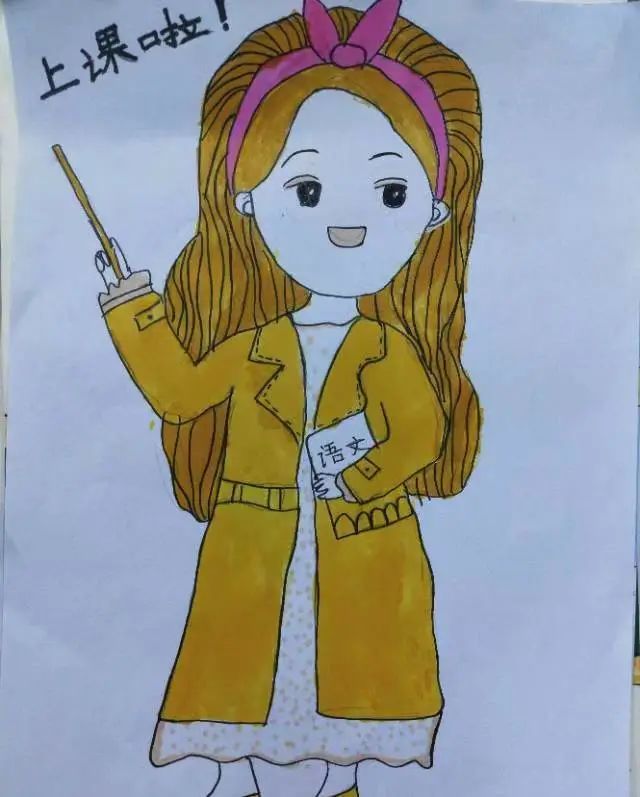 我心中的最美教师主题儿童画（8）