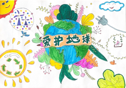 幼儿园“珍惜资源 节能减排”环境保护主题画（1）