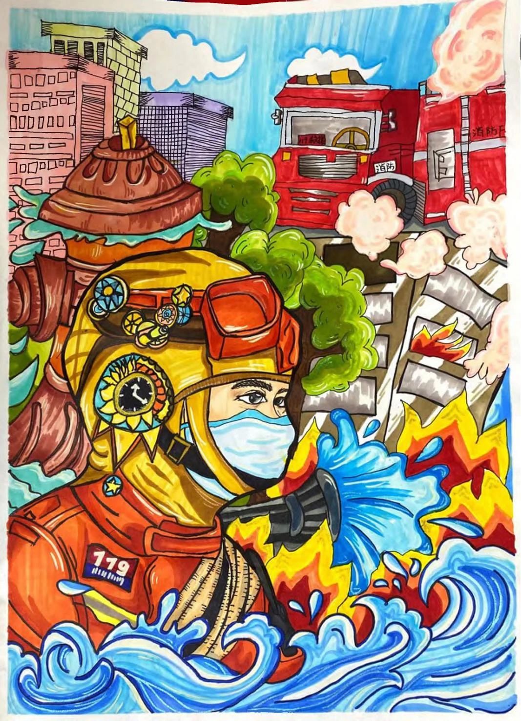 “火焰蓝 童心绘”绘画比赛作品（17）