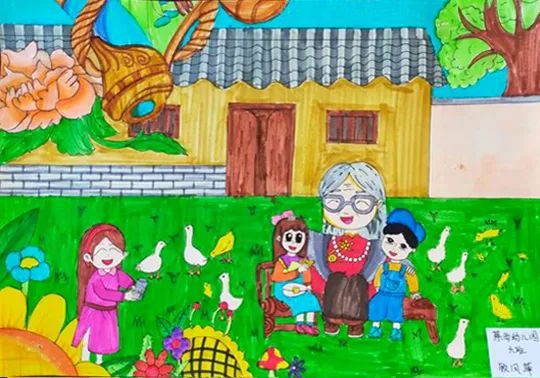 “发现孝 表达爱”孝心住我家主题儿童画（2）