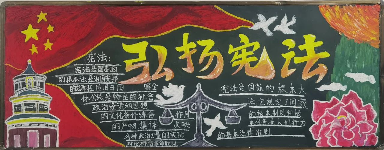 “遵法、学法、守法、用法”法制教育主题黑板报-第7张