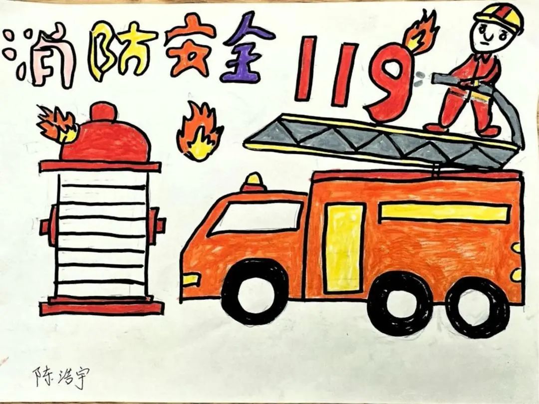 儿童画消防安全图片大全（1）