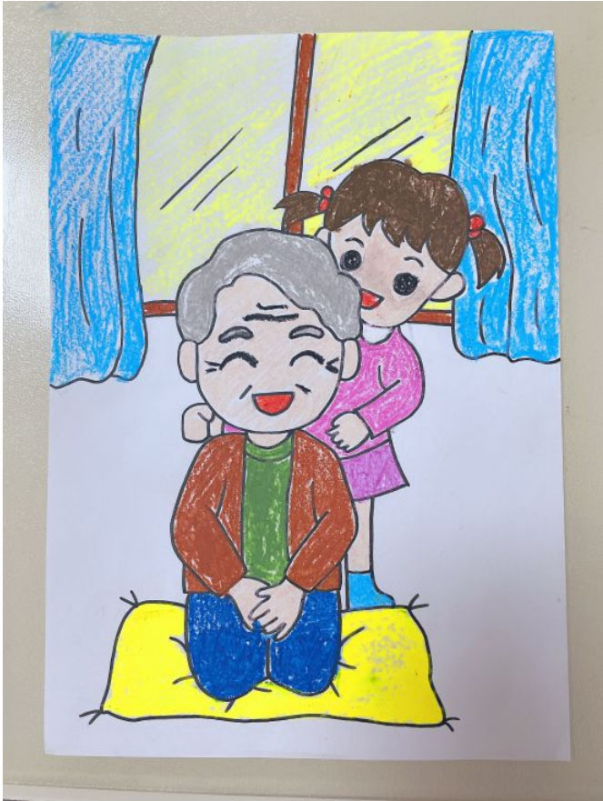 “我们的家风家训”孝顺主题的儿童画（四）