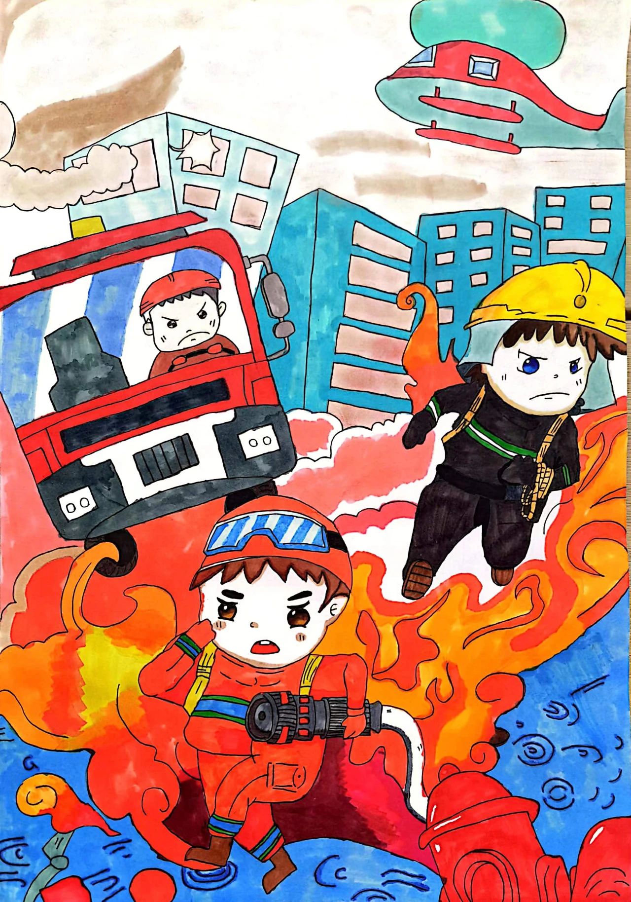 “火焰蓝 童心绘”绘画比赛作品（16）