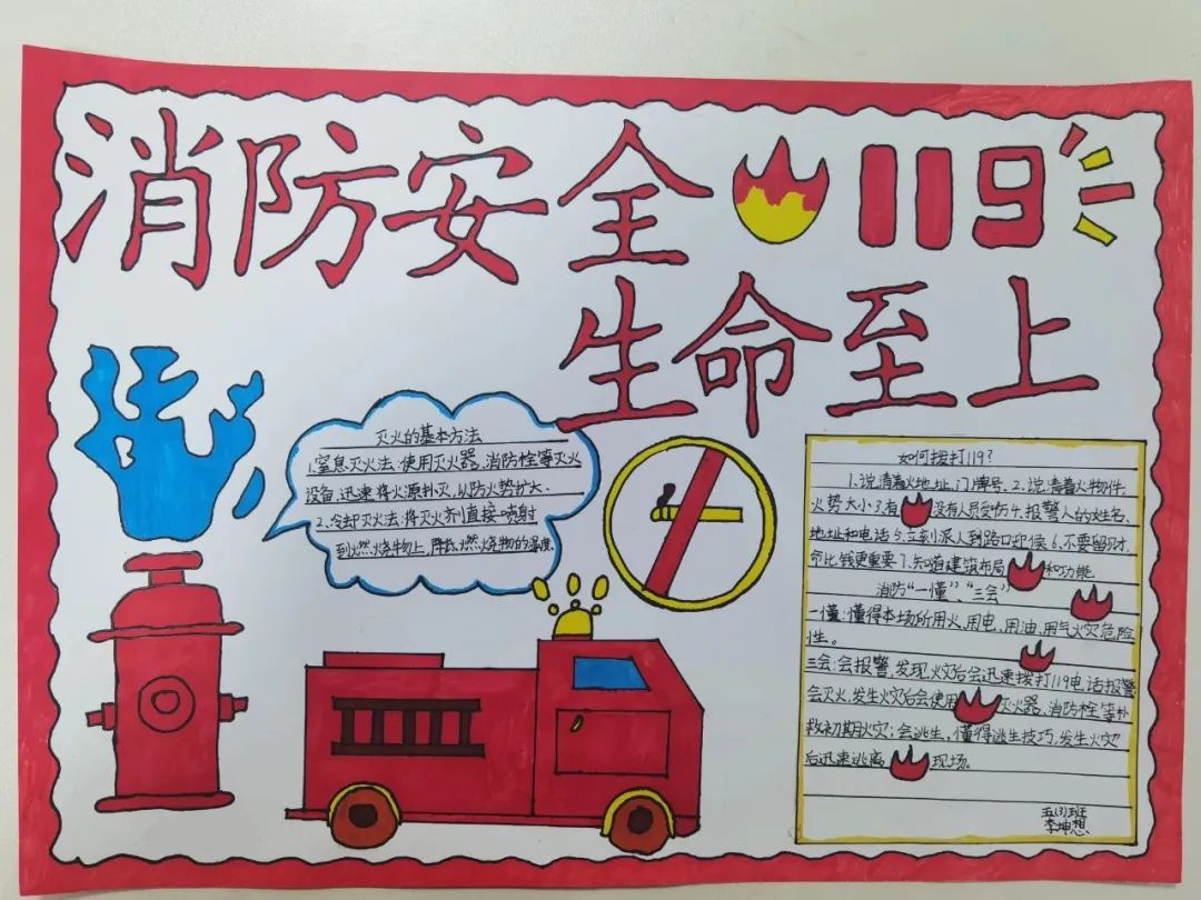 “预防为主 生命至上”消防安全主题绘画（19）