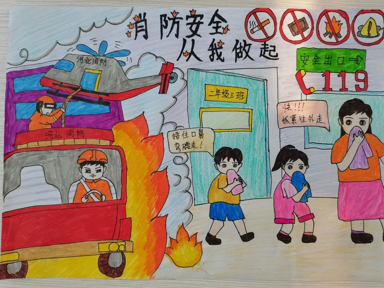  “童画火焰蓝” 消防主题绘画展示（七）