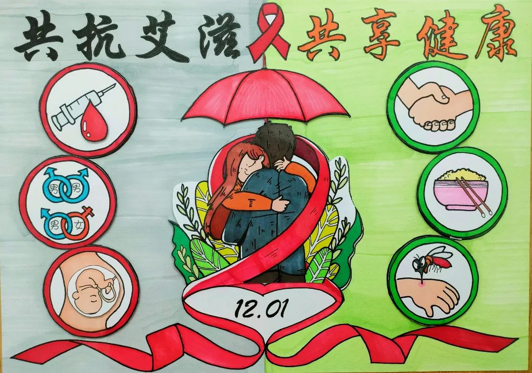 “共抗艾滋 共享健康”预防艾滋病儿童画（4）