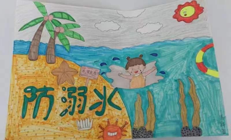 “安全第一 珍爱生命”防溺水儿童画（24）