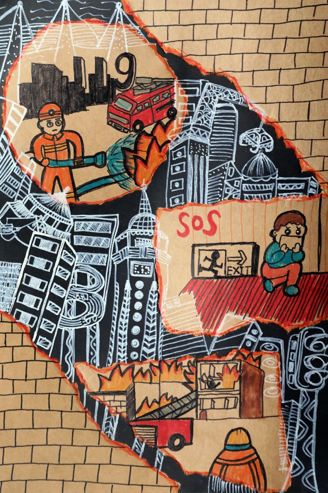 我是小小消防员”消防安全绘画（7）