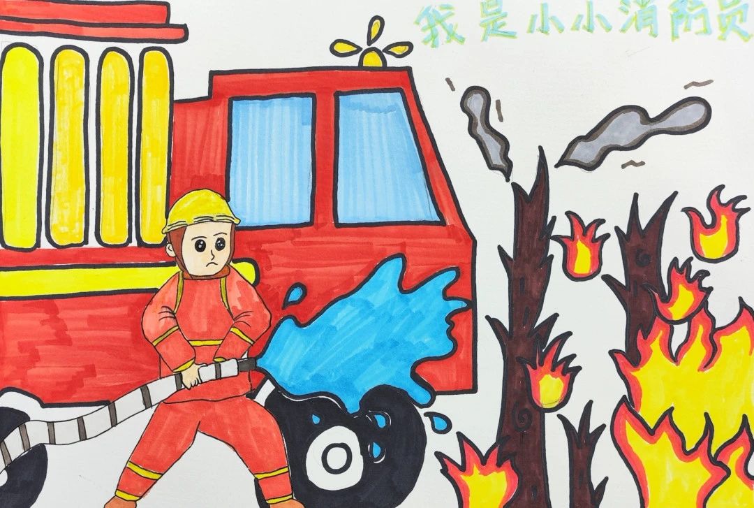 “我心中的英雄——火焰蓝”儿童画作品（十）