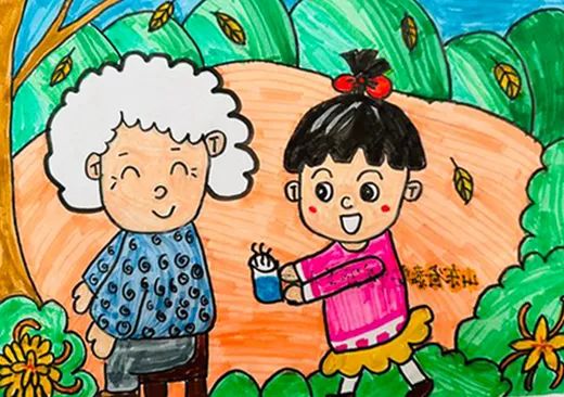 “发现孝 表达爱”孝心住我家主题儿童画（7）