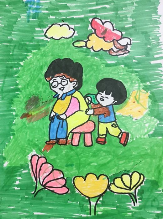 《行孝道 知感恩》孝心工程儿童绘画（4）