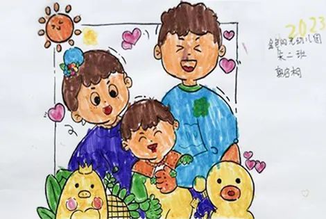 “发现孝 表达爱”孝心住我家主题儿童画（8）