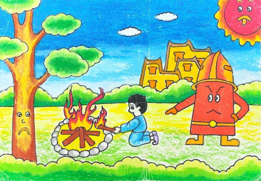 “我心中的英雄——火焰蓝”儿童画作品（六）