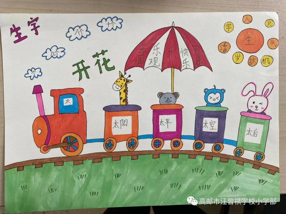 简单好看的儿童绘画识字画画（2）