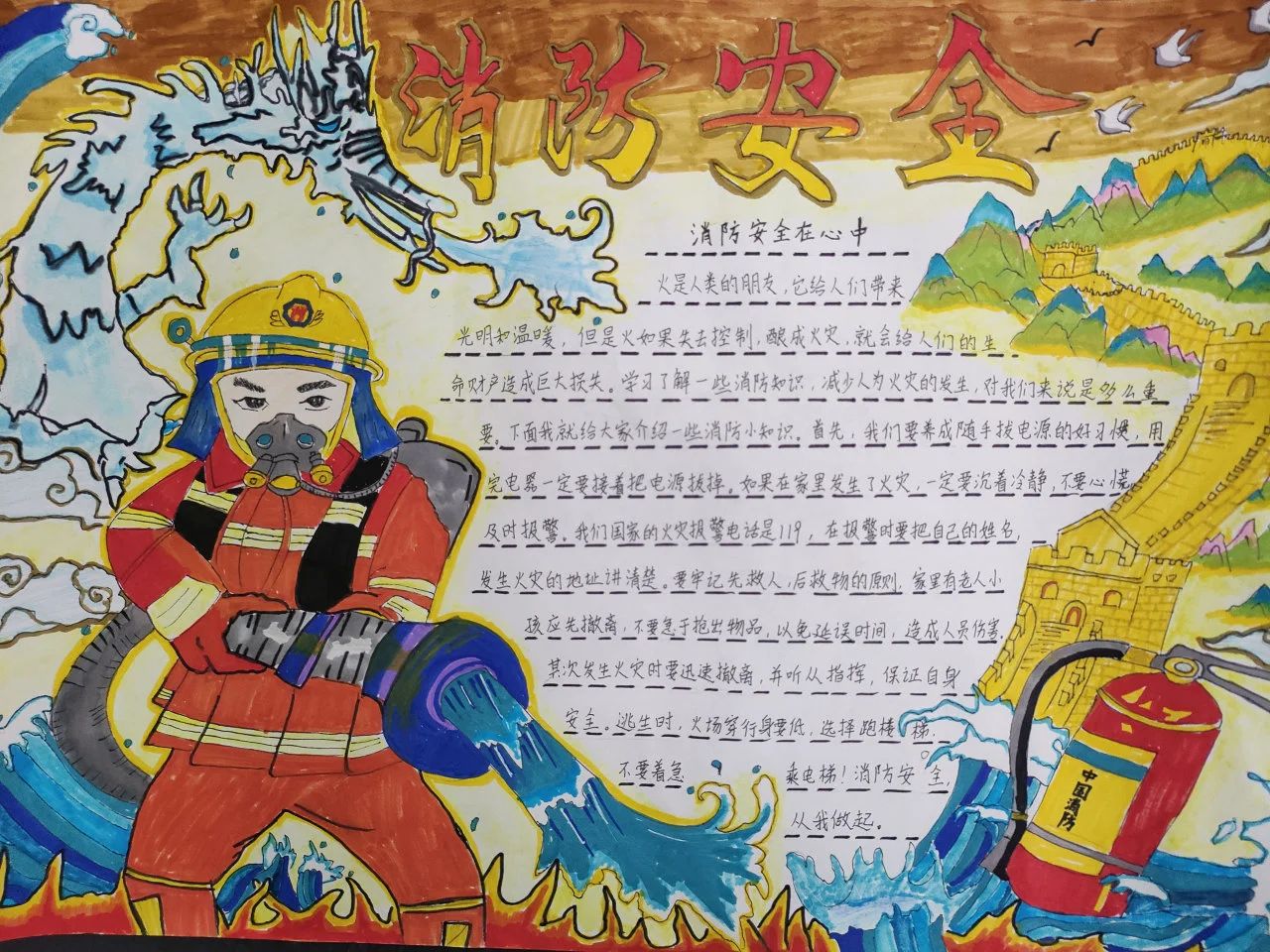 “关注消防 共建平安”消防安全绘画青少年作品三