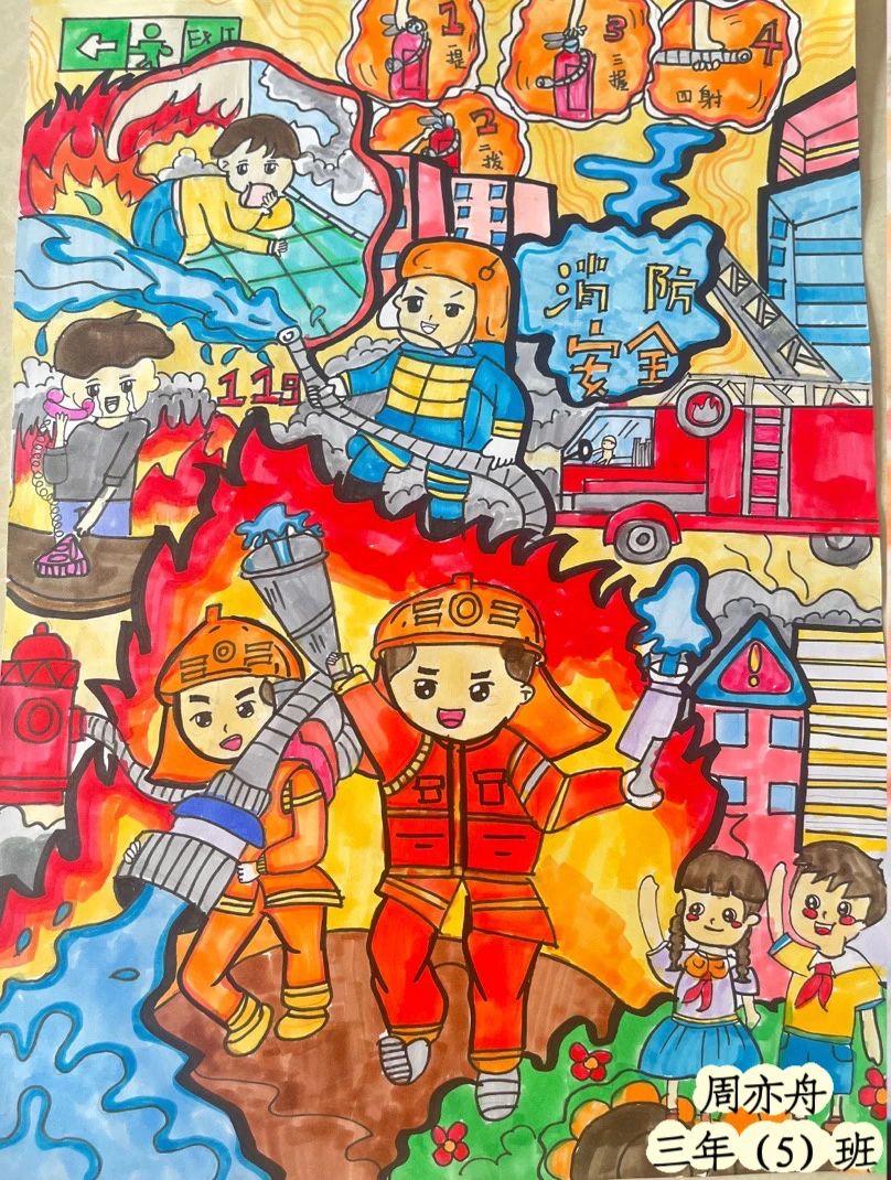 《烈火英雄》——消防员绘画作品（七）