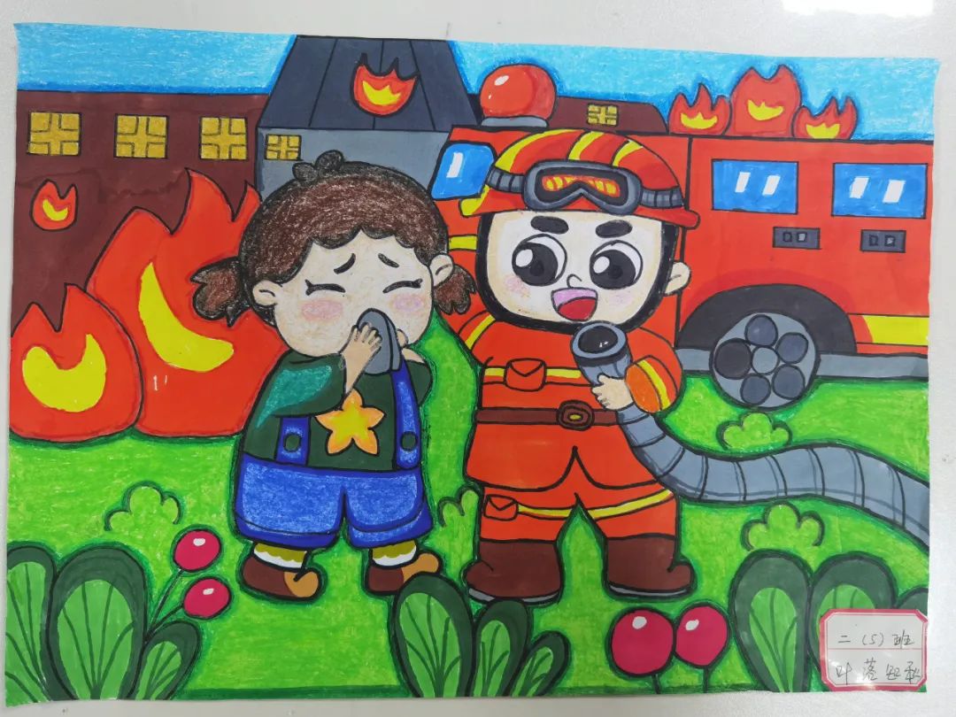 “预防为主 生命至上”消防安全主题绘画（3）