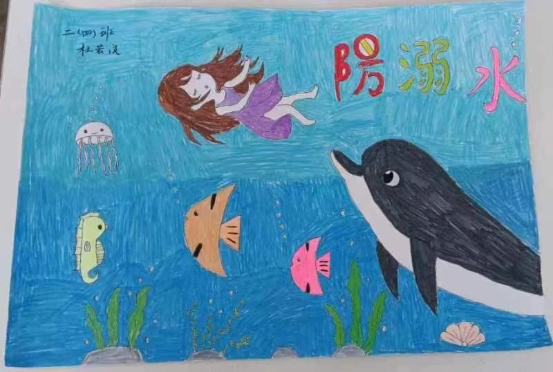 “安全第一 珍爱生命”防溺水儿童画（22）