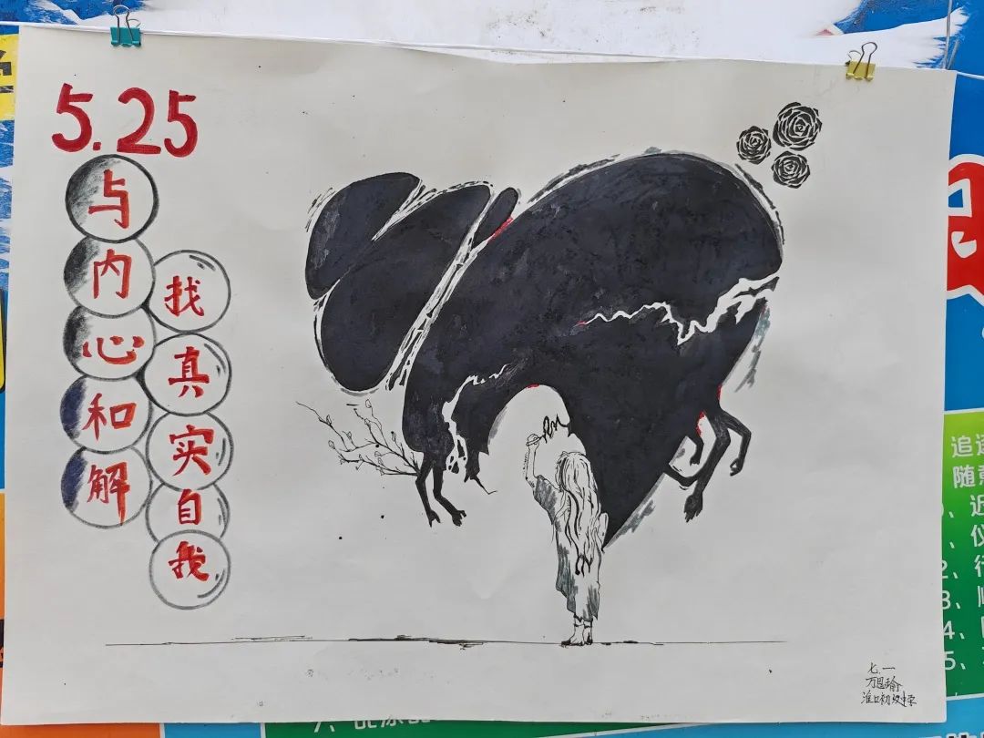 “拒绝暴力 向阳而生”心理健康教育绘画（3）