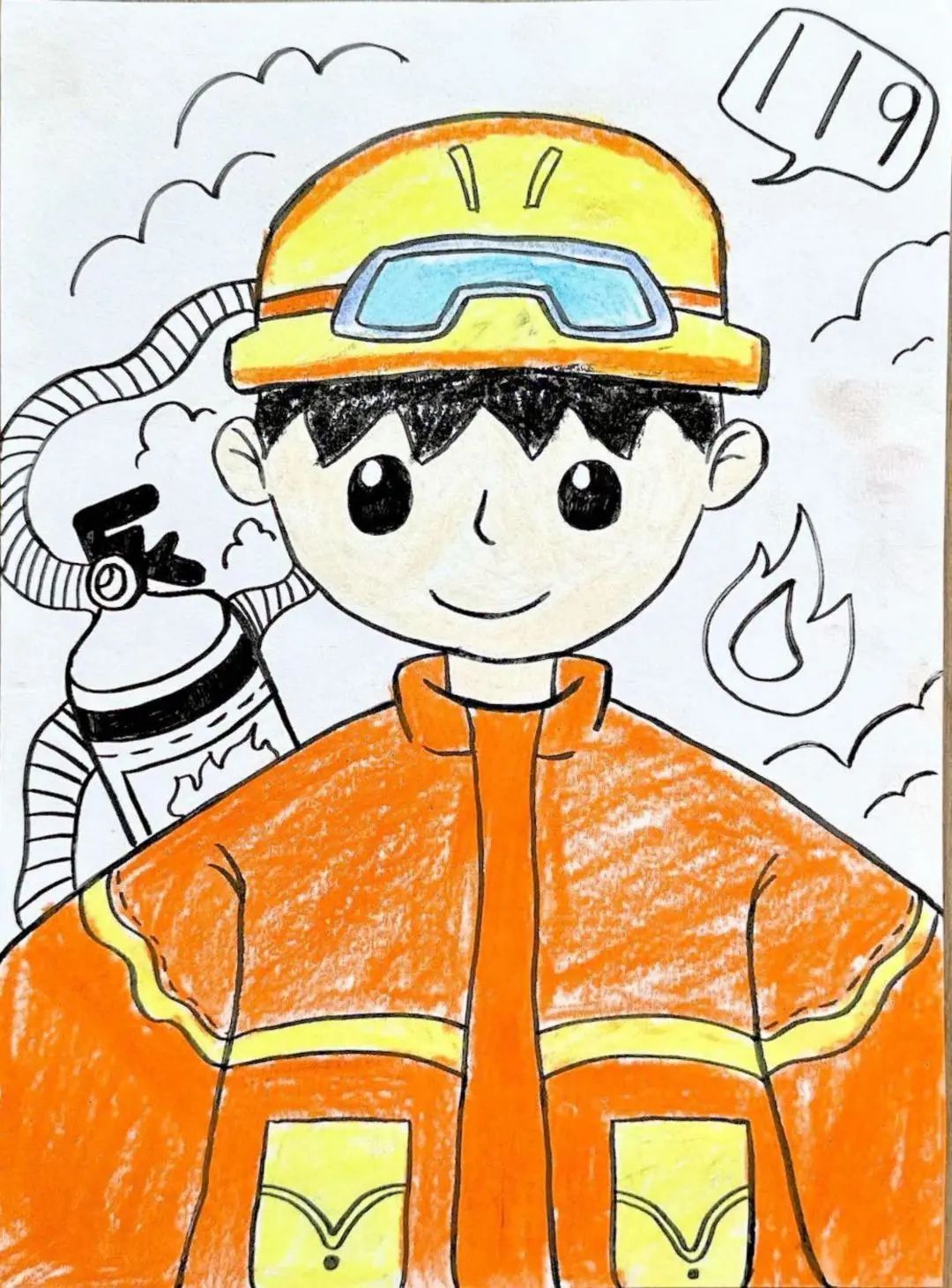 幼儿园“我眼中的火焰蓝”绘画图片（20）
